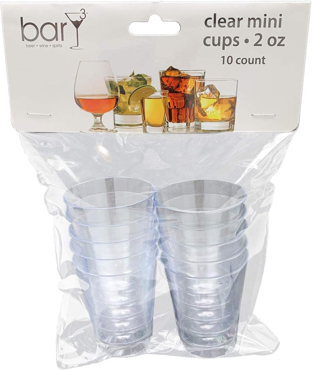 barY3 Disposable Clear Mini Cups - 2 oz, 10 count-819507014706-LR-344957-1-LR eShop