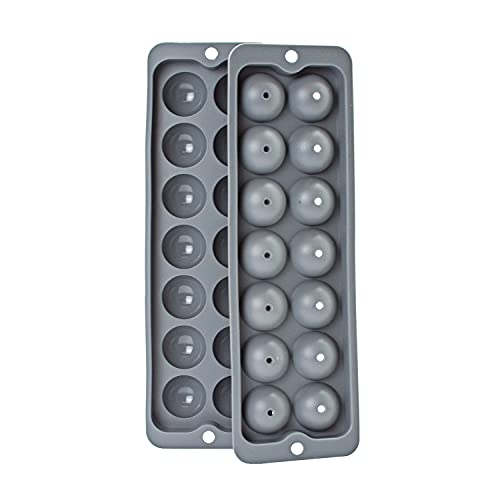 barY3 Gray Silicone Ice Tray, 14 cubes - Small Spheres-810027746832-LR-344976-2-LR eShop