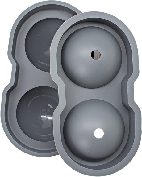 barY3 Gray Silicone Ice Tray, 2 cubes - Large Spheres-810027746818-LR-344974-2-LR eShop