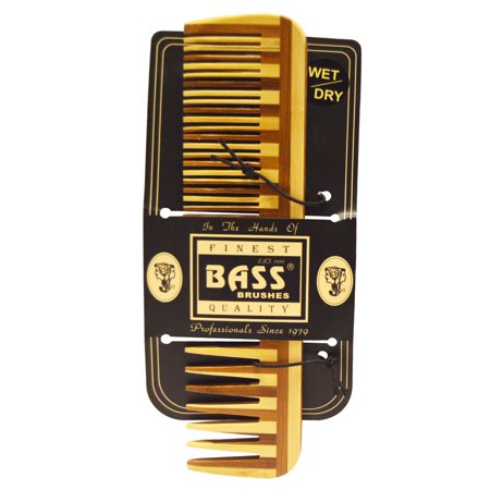 BASS Brushes Premium Bamboo Grooming Comb - Wide & Fine Tooth Style-736473100663-LR-346031-1-LR eShop