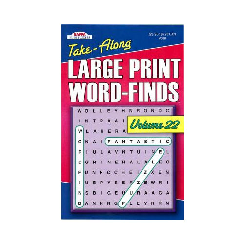 Kappa Take-Along Large Print Word-Finds Puzzles Volume 69