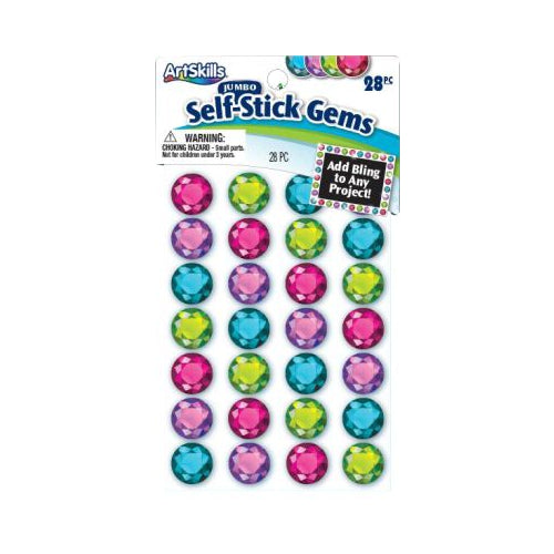 ArtSkills® Jumbo Self-Stick Gems - 28 pc