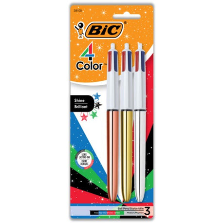 BIC 4 COLOR SHIMMER 3PK