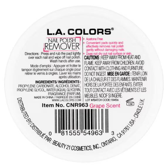 Beauty 21 Cosmetics Nail Polish Remover Pads, Grape Scent, 1 oz-081555549633-LR-362438-3-LR eShop