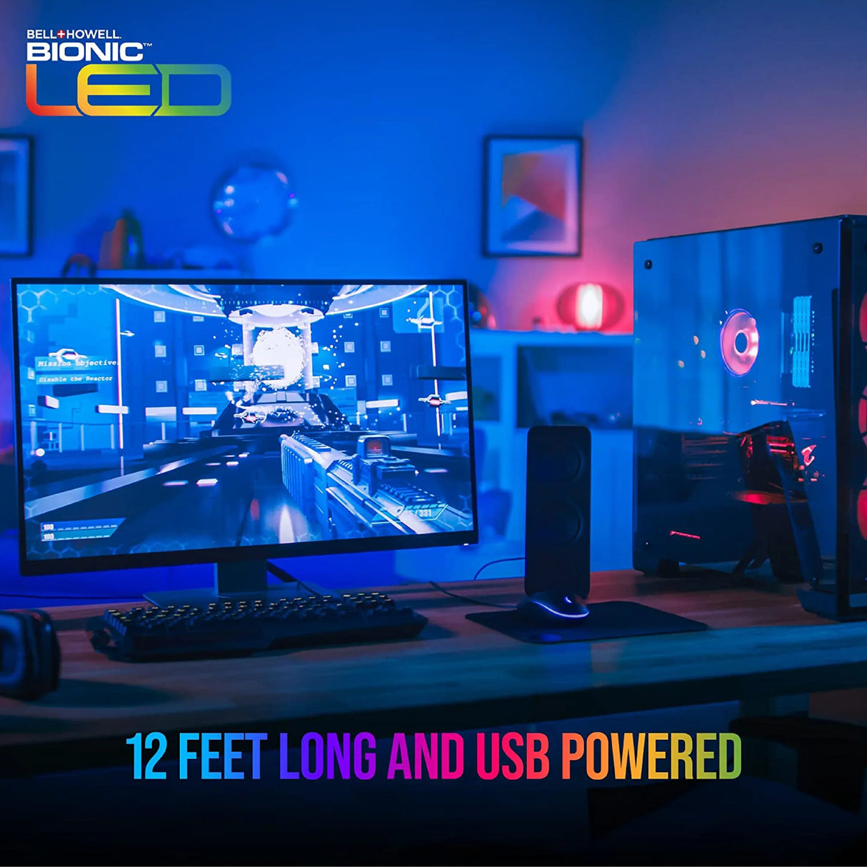 Bell + Howell Bionic LED Color Changing Tape Light, 12 ft-080313082016-LR-352812-3-LR eShop