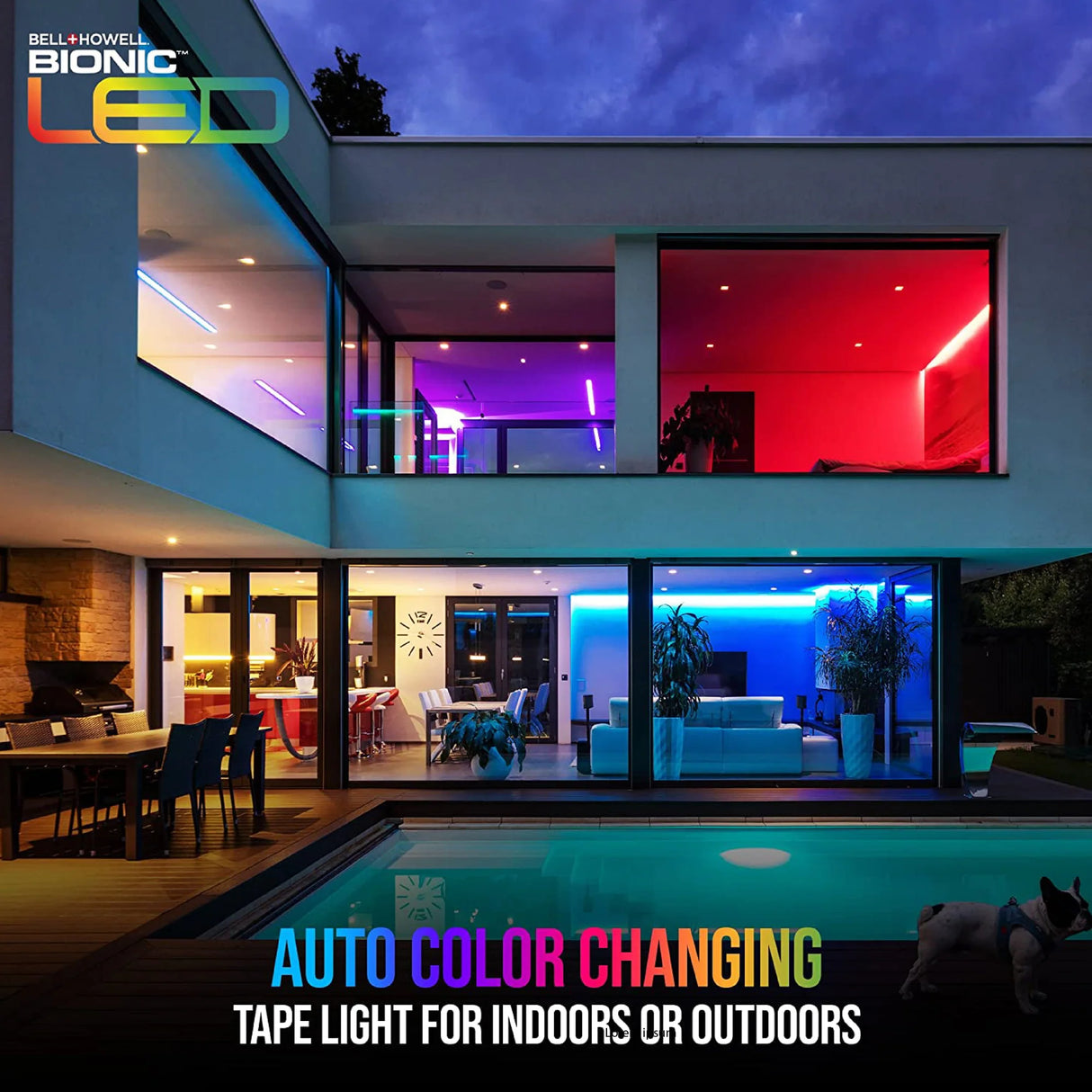 Bell + Howell Bionic LED Color Changing Tape Light, 12 ft-080313082016-LR-352812-7-LR eShop