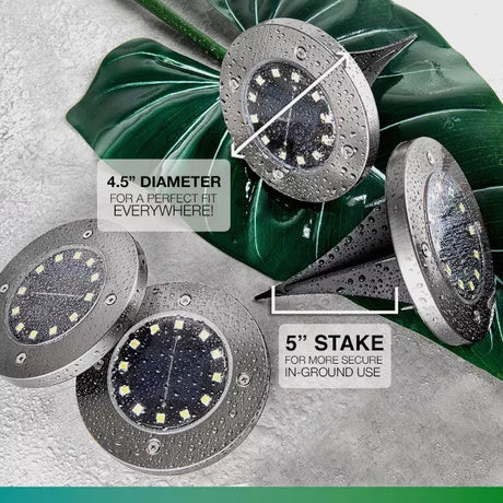 Bell + Howell LED Solar Powered Disk Lights, 4 count-080313020162-LR-340926-2-LR eShop