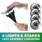 Bell + Howell LED Solar Powered Disk Lights, 4 count-080313020162-LR-340926-3-LR eShop