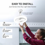 Bell + Howell Socket Air LED Color Changing Fan Light - White-080313023088-LR-357272-2-LR eShop