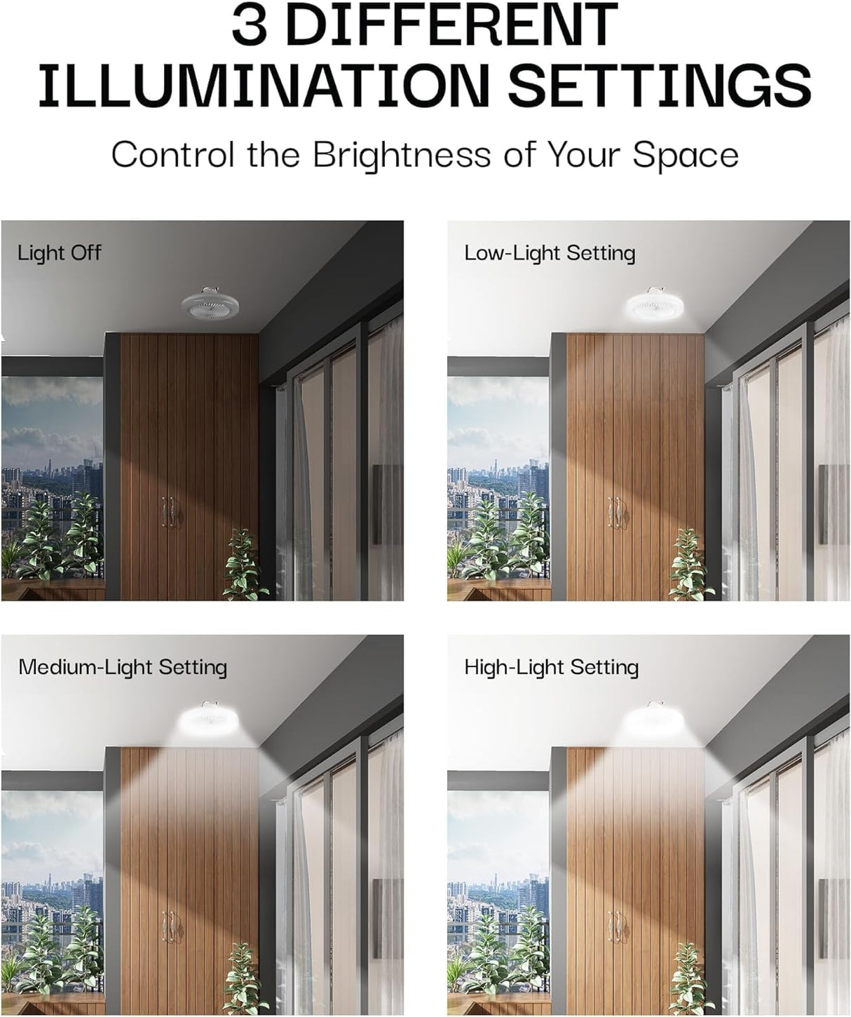 Bell + Howell Socket Air LED Color Changing Fan Light - White-080313023088-LR-357272-7-LR eShop