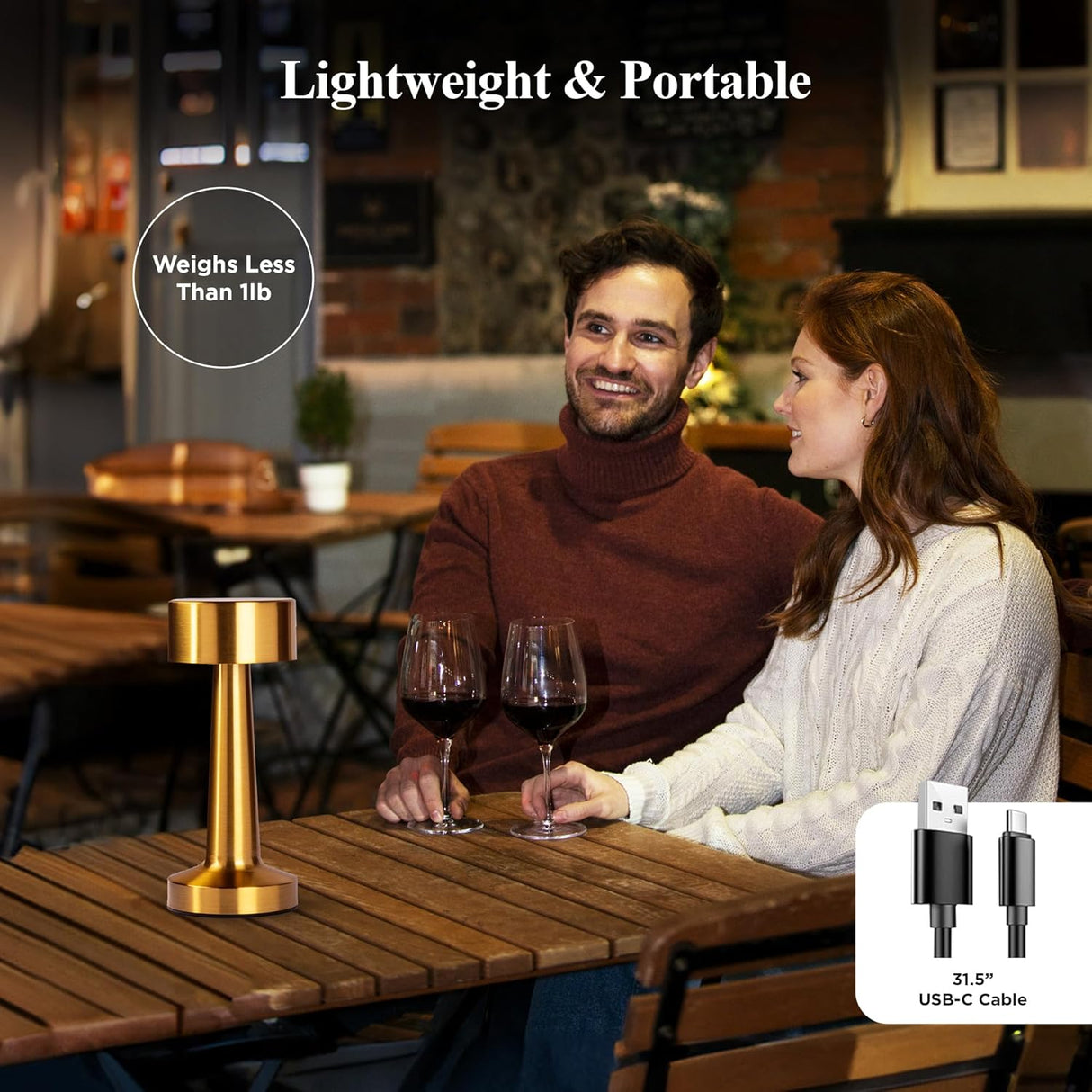 Bell + Howell The Chelsea Gold Modern LED Table Lamp - Gold-080313029028-LR-357277-4-LR eShop