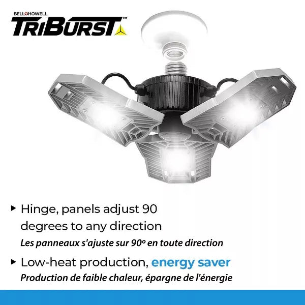 Bell + Howell TriBurst Multi-Directional LED 3 Panel Ceiling Light, 4000 Lumens-080313070907-LR-336943-5-LR eShop