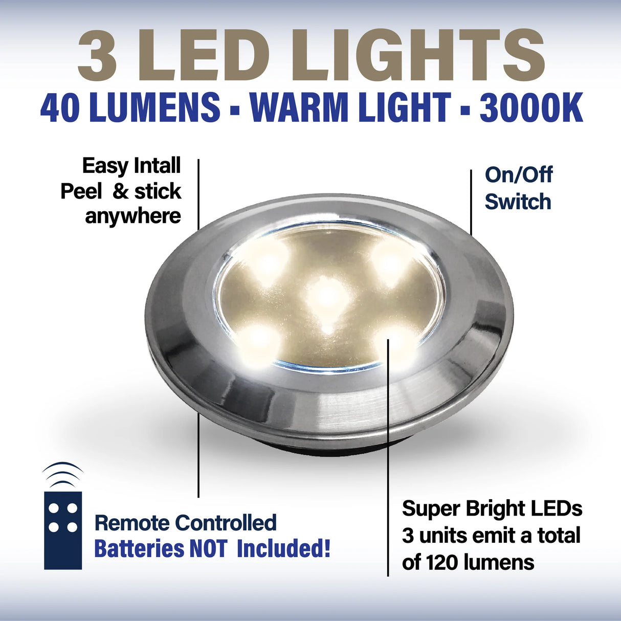 Bell + Howell Wireless LED Night Light, 3 count-080313026898-LR-346044-3-LR eShop