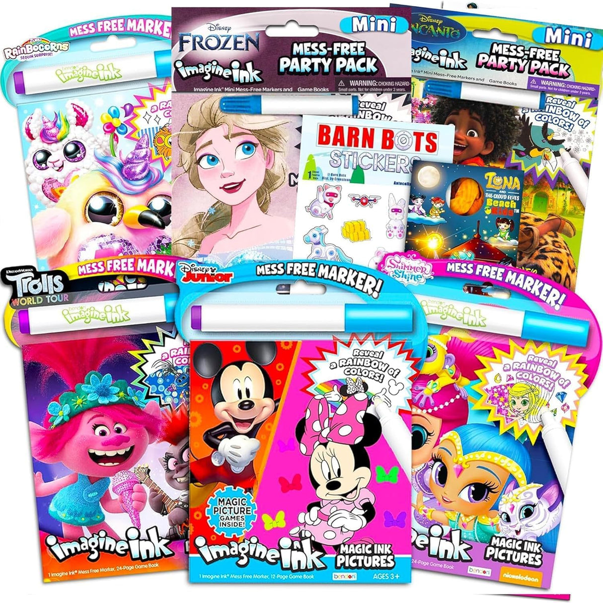 Bendon Imagine Ink Magic Ink Girls Coloring Book - Assorted-805219615454-LR-358034-1-LR eShop