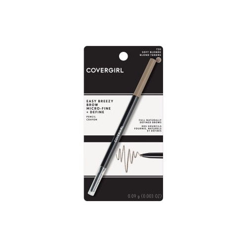 COVERGIRL Easy Breezy Brow Micro Fine Fill Define Eyebrow Pencil Soft Blonde 720,  0.003 oz