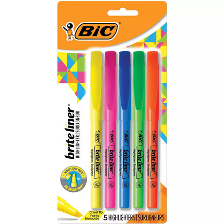 BiC Brite Liner Highlighters - Assorted Brights, 5 count-070330908376-LR-100887-1-LR eShop