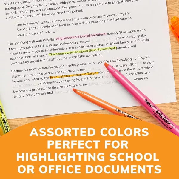 BiC Brite Liner Highlighters - Assorted Brights, 5 count-070330908376-LR-100887-6-LR eShop