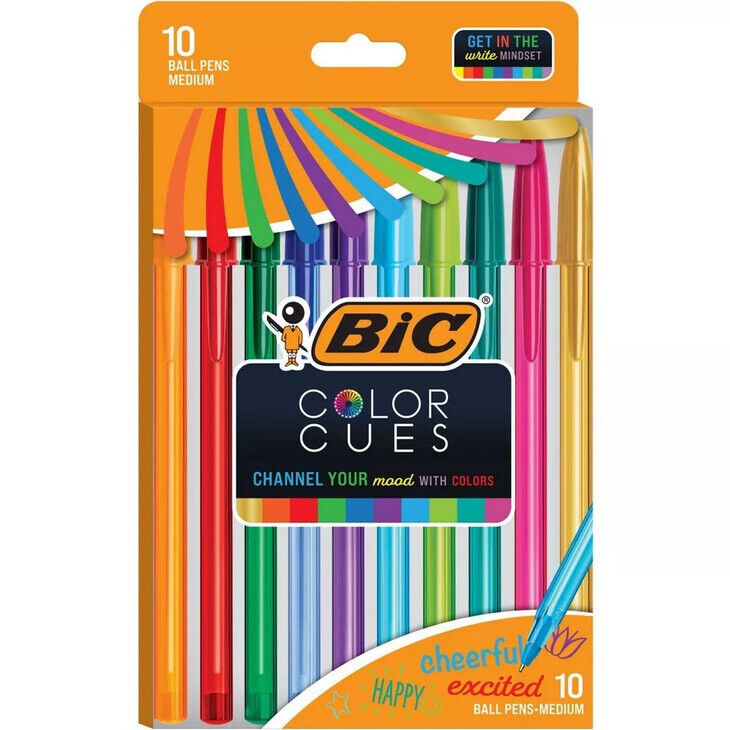 BiC Cristal Color Cues Ballpoint Pen - Assorted, 10 count-070330376809-LR-349267-1-LR eShop