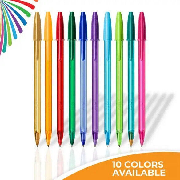 BiC Cristal Color Cues Ballpoint Pen - Assorted, 10 count-070330376809-LR-349267-2-LR eShop