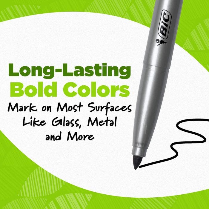 BiC ECO-lutions Recycled Fine Point Permanent Marker - Black, 3 count-070330373747-LR-349275-3-LR eShop