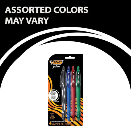 BiC Gel-ocity Retractable Pen - Assorted Colors, 4 count-070330355842-LR-331165-2-LR eShop