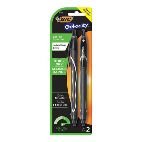 BiC Gel-ocity Retractable Pen - Black, 2 count-070330355668-LR-336907-1-LR eShop