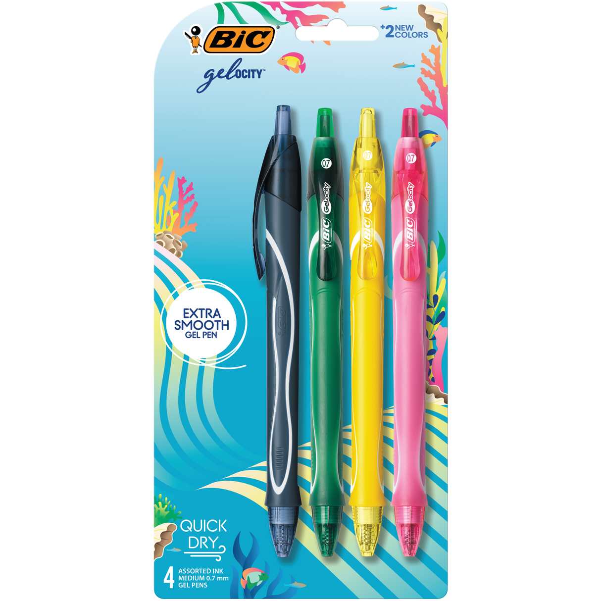 BiC Gel-ocity Retractable Pen - Ocean Colors, 4 count-070330378711-LR-349371-1-LR eShop