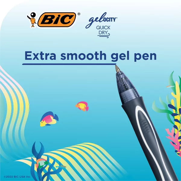BiC Gel-ocity Retractable Pen - Ocean Colors, 4 count-070330378711-LR-349371-4-LR eShop