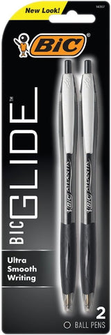 BiC Glide Retractable Ballpoint Pen - Black, 2 pack-070330143678-LR-144731-1-LR eShop
