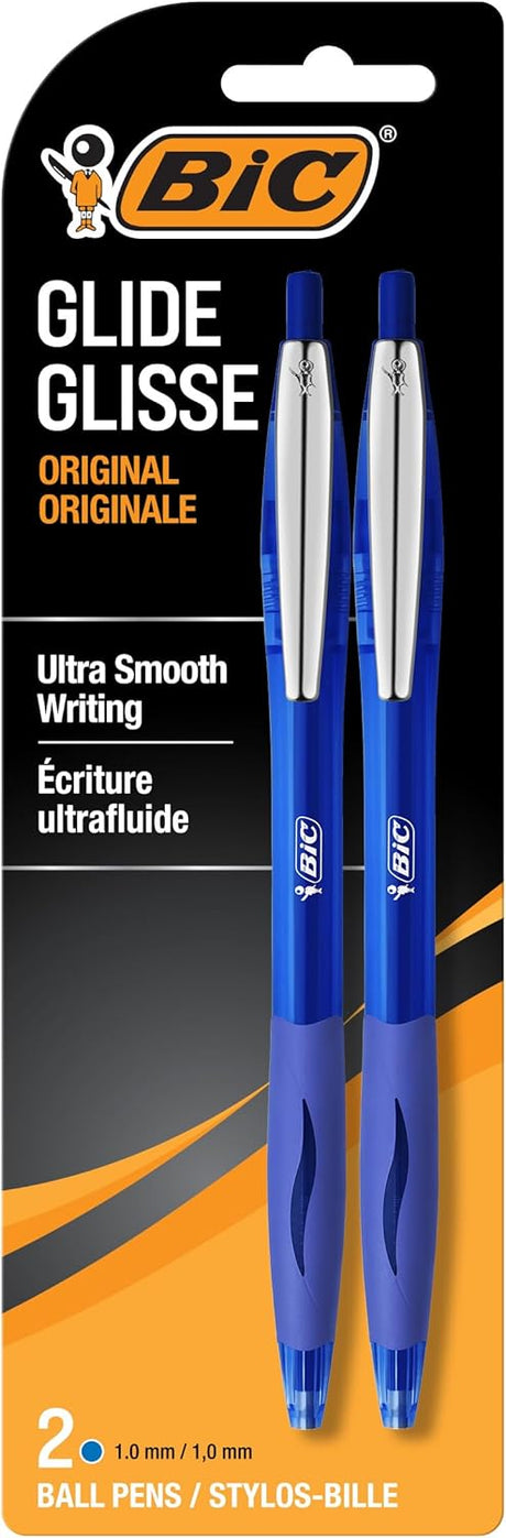 BiC Glide Retractable Ballpoint Pen - Blue, 2 pack-070330143661-LR-135773-1-LR eShop