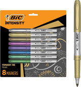 BiC Intensity Fine Point Permanent Markers - Assorted Metallics, 8 count-070330348578-LR-349274-1-LR eShop