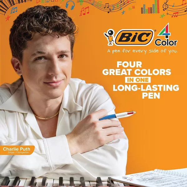 BiC Shine 4 Color Retractable Ballpoint Pen, 3 count-070330381001-LR-354332-6-LR eShop