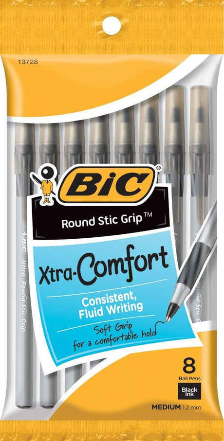 BiC Xtra Comfort Ballpoint Pen - Black, 8 count-070330137288-LR-116437-1-LR eShop