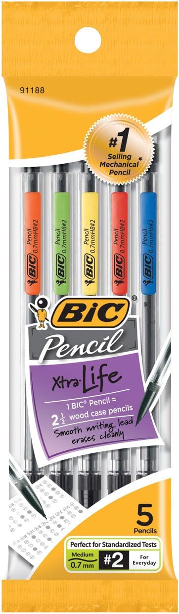 BiC Xtra Life Mechanical Pencils, 5 count-070330911888-LR-99042-1-LR eShop