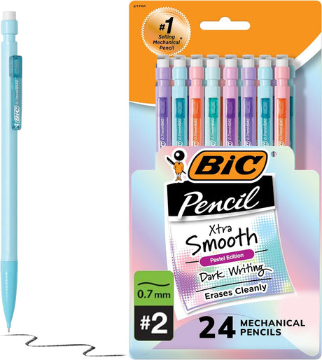 BiC Xtra Smooth Pastel Mechanical Pencils, 24 count-070330437661-LR-355001-1-LR eShop