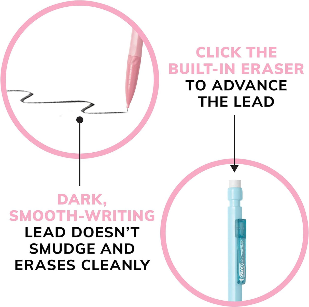 BiC Xtra Smooth Pastel Mechanical Pencils, 24 count-070330437661-LR-355001-7-LR eShop