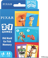 Bicycle Disney and Pixar 3-in-1 Card Games - Old Maid, Go Fish & Memory-073854099414-LR-362602-1-LR eShop