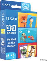 Bicycle Disney and Pixar 3-in-1 Card Games - Old Maid, Go Fish & Memory-073854099414-LR-362602-3-LR eShop