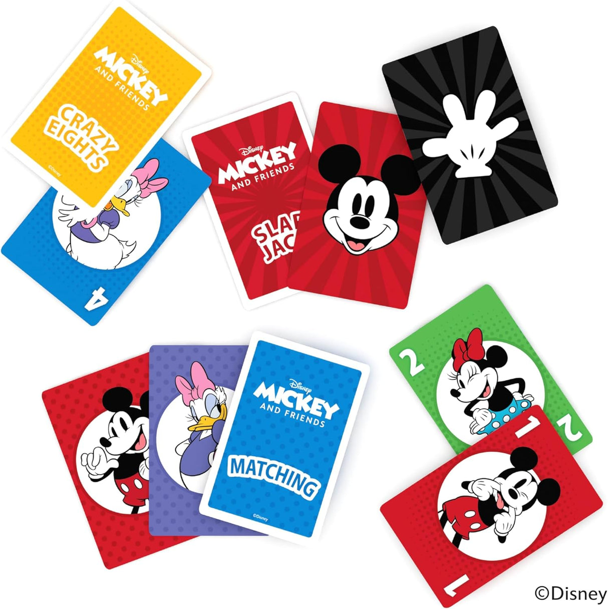 Bicycle Disney Mickey and Friends 3-in-1 Card Games - Matching, Crazy Eights & Slap Jack-073854099421-LR-362603-5-LR eShop