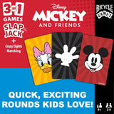 Bicycle Disney Mickey and Friends 3-in-1 Card Games - Matching, Crazy Eights & Slap Jack-073854099421-LR-362603-6-LR eShop