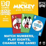 Bicycle Disney Mickey and Friends 3-in-1 Card Games - Matching, Crazy Eights & Slap Jack-073854099421-LR-362603-7-LR eShop
