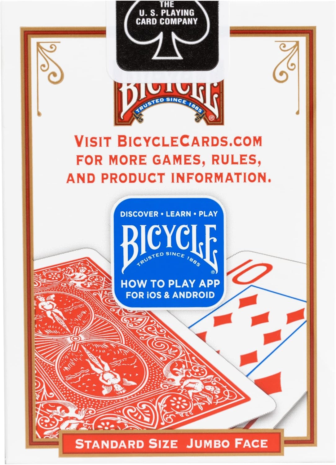 Bicycle Jumbo Face Standard Playing Cards - Assorted Colors-073854000885-LR-146502-3-LR eShop