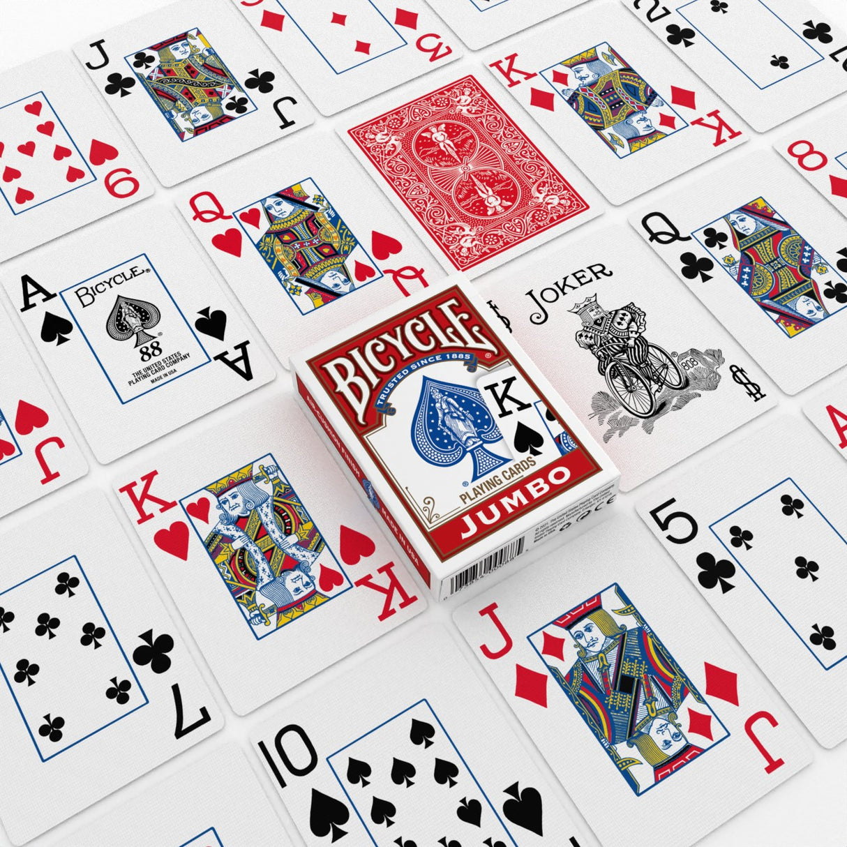 Bicycle Jumbo Face Standard Playing Cards - Assorted Colors-073854000885-LR-146502-3-LR eShop