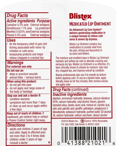 Blistex Medicated Lip Ointment, 0.21 oz-041388210216-LR-85753-5-LR eShop