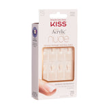 Kiss Salon Acrylic Nude French Nails - Breathtaking, 28-count