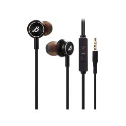 Brooklyn Audio Premium Angled Metal Corded Ear Buds with Microphone - Black-840285917392-LR-355925-1-LR eShop