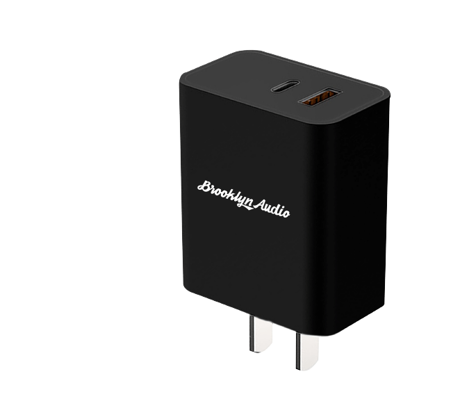 Brooklyn Audio USB Charger-Wall Plug, 2 Ports USB and USB-C - Black-840285917385-LR-355924-1-LR eShop