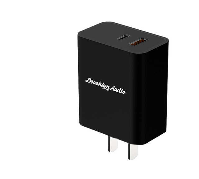 Brooklyn Audio USB Charger-Wall Plug, 2 Ports USB and USB-C - Black-840285917385-LR-355924-1-LR eShop