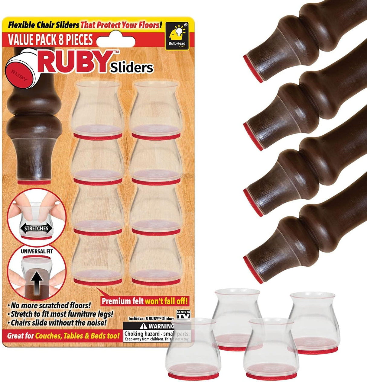 BulbHead Ruby Sliders Furniture Gliders, 8 count-097298053627-LR-345673-1-LR eShop