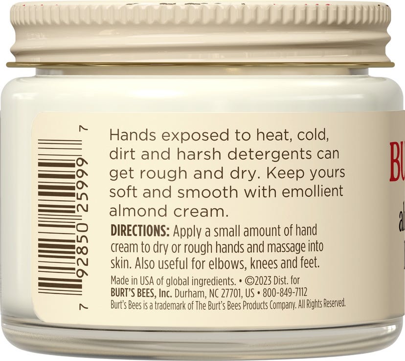 Burt's Bees Almond & Milk Hand Cream, 2 oz-792850259997-LR-202484-8-LR eShop